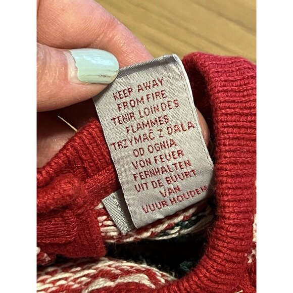 Tahari Baby Girl Fair Isle Knit Christmas Tree Dress Sz 24 Month Embroidery‎ - Picture 8 of 16